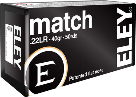 Eley .22 LR Match 40gr Flat Nose Ammo