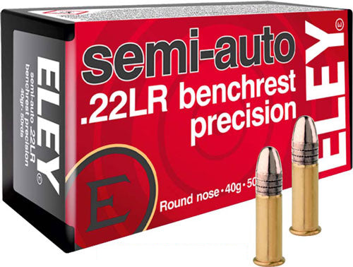 Eley .22 LR Semi-Auto Benchrest Precision 40gr Round Nose Ammo