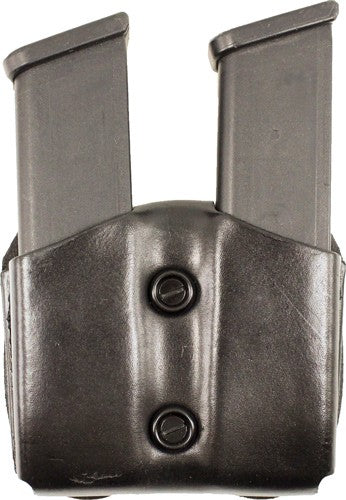 DESANTIS DOUBLE MAG POUCH OWB LTHR GLOCK 17/19/22/23 BLACK