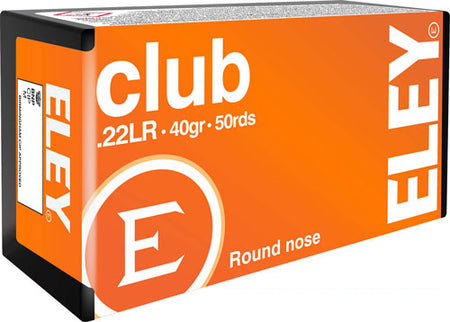 Eley .22 LR Club 40gr Round Nose Ammo