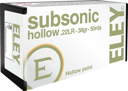 Eley .22 LR Subsonic 38gr HP Ammo