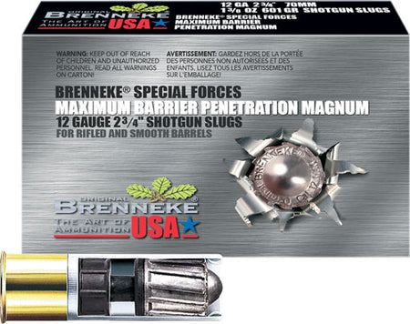 Brenneke Special Forces Maximum Barrier Penetration Magnum 12 Gauge 2.75 in 1-3/8 oz Slug