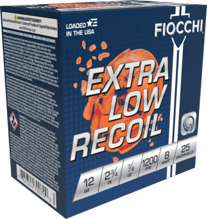 Fiocchi Exacta Target Low Recoil Trainer 12 Gauge 2.75 in 7/8 oz #8