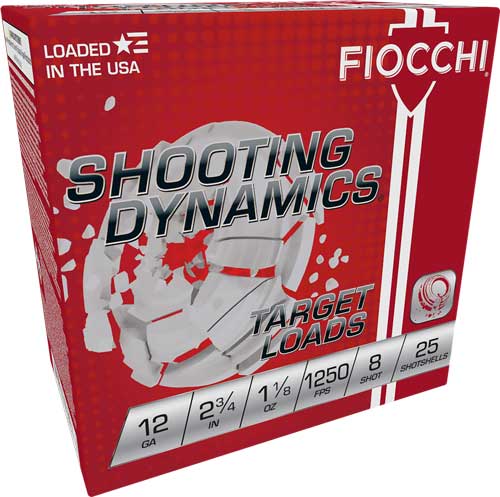Fiocchi 12SD18X8   12 Gauge 2-3/4 1-1/8oz #8 1250 FPS.