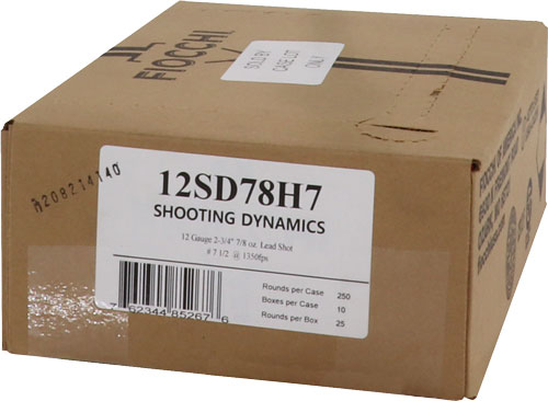 Fiocchi 12sd78h7   12 Gauge 2-3/4 7/8oz #7.5 1350 FPS.