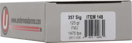 Underwood Ammo .357 Sig  125gr FMJ Ammo