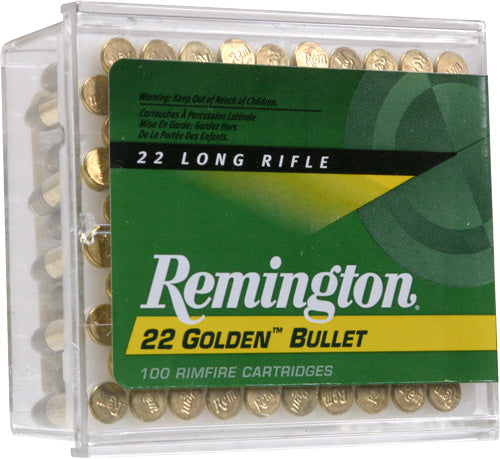 Remington .22 LR Golden Bullet 40gr Plated LRN Ammo