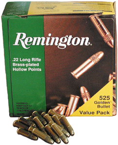 Remington .22 LR Golden Bullet 36gr HP Ammo - 525 Rounds