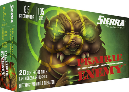 Sierra A178505 Prairie Enemy BlitzKing Polymer Tip 105 Grain 6.5mm Creedmoor
