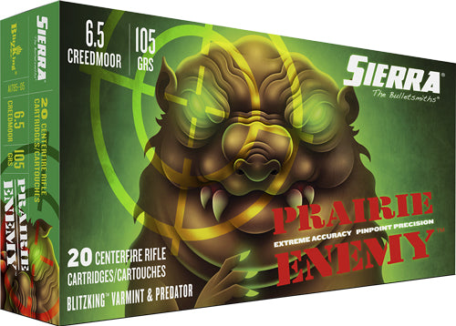 Sierra A178505 Prairie Enemy BlitzKing Polymer Tip 105 Grain 6.5mm Creedmoor