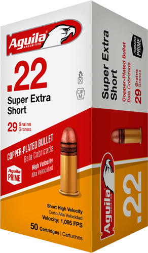 Aguila .22 Short High Velocity 29gr Solid Point Ammo
