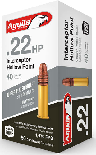 Aguila .22 Long Rifle Interceptor 40gr JHP Ammo