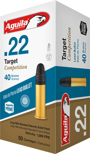 Aguila 1B220514 Target Competition Lead Round Nose 40 Grain .22 Long Rifle 1080 FPS.