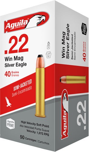 Aguila .22 WMR Silver Eagle 40gr SJSP Ammo