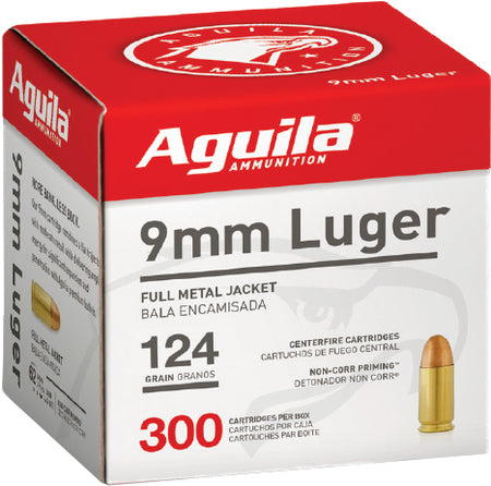 Aguila 9mm Luger Target & Range 124gr FMJ Ammo