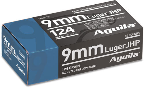 Aguila 9mm Luger Personal Defense 124gr JHP Ammo