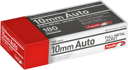 Aguila 10mm Auto 180gr FMJ Ammo