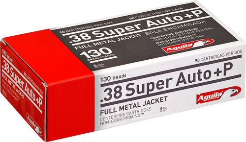 Aguila .38 Super +P Target & Range 130gr FMJ Ammo