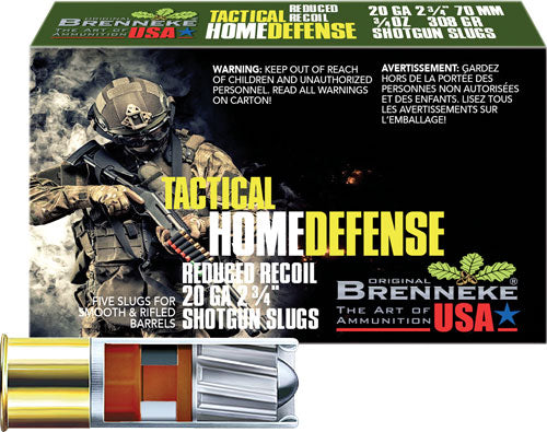 Brenneke Tactical Home Defense 20 Gauge 2.75 in 3/4 oz Slug