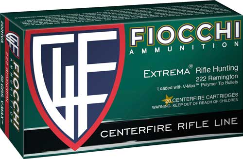 Fiocchi .222 Remington Field Dynamics 50gr V-Max Ammo