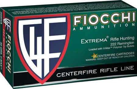 Fiocchi .222 Remington Field Dynamics 50gr V-Max Ammo