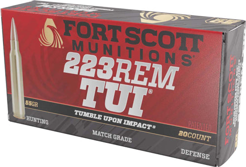 Fort Scott Munitions .223 Rem TUI 55gr Solid Copper Spun Ammo