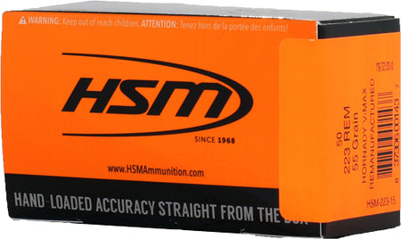 HSM .223 Remington Varmint 55gr V-Max Ammo