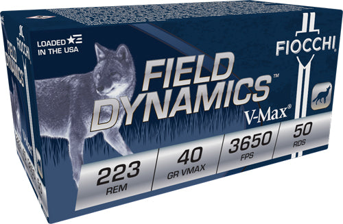 Fiocchi .223 Remington Field Dynamics 40gr Hornady V-Max Ammo