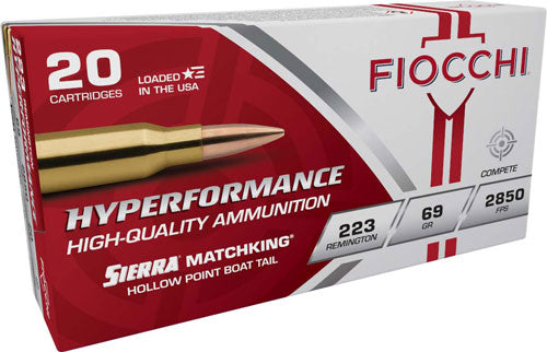 Fiocchi .223 Remington Hyperformance 69gr BTHP Ammo