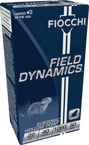 Fiocchi .22 Long Rifle Shooting Dynamics Subsonic 38gr JHP Ammo