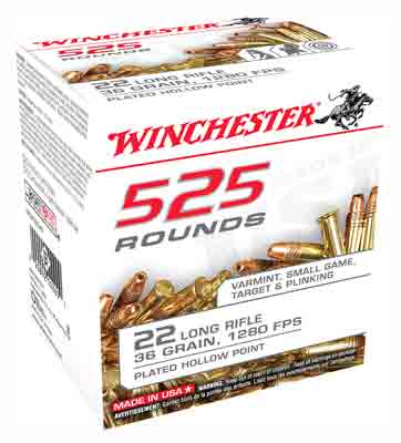 Winchester .22 Long Rifle 36gr CPHP Ammo