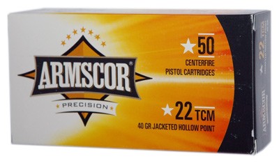 Armscor .22 TCM Competition 40gr JHP Ammo