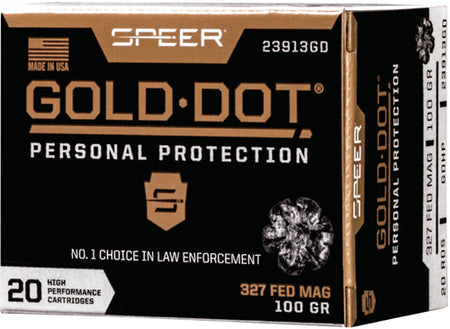 Speer .327 Federal Mag Gold Dot Personal Protection 100gr HP Ammo