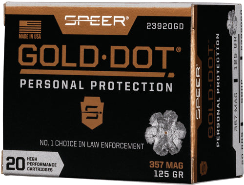 Speer .357 Magnum Gold Dot Personal Protection 125gr BHP Ammo