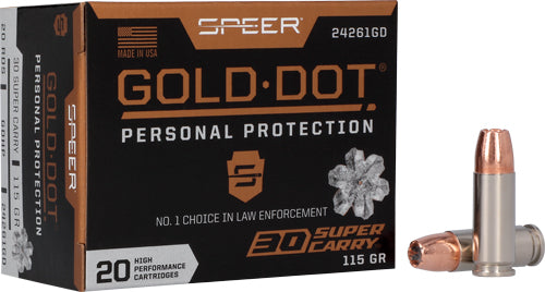 Speer .30 Super Carry Gold Dot Personal Protection 115gr HP Ammo