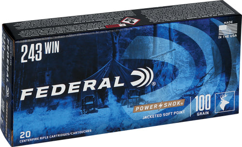 Federal .243 Winchester PowerShok 100gr JSP Ammo