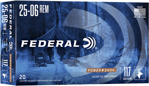 Federal .25-06 Remington PowerShok 117gr JSP Ammo