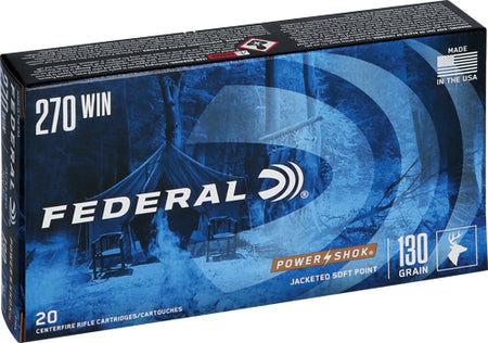 Federal .270 Winchester PowerShok 130gr JSP Ammo