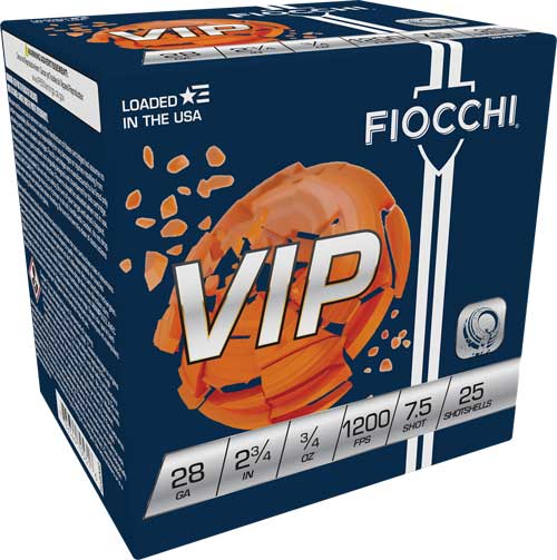 Fiocchi VIP 28 Gauge 2 3/4" 3/4 oz #7.5 Shot