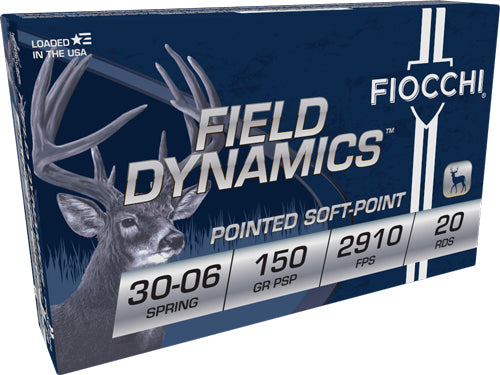 Fiocchi .30-06 Springfield Field Dynamics 150gr PSP Ammo