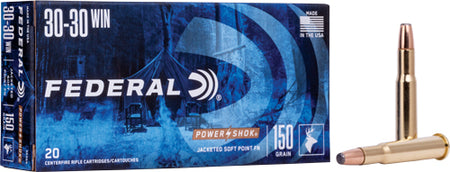 Federal .30-30 Winchester PowerShok 150gr JSP FN Ammo