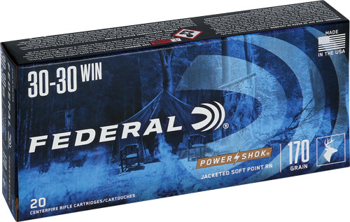 Federal .30-30 Winchester PowerShok 170gr JSP RN Ammo
