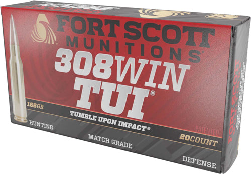Fort Scott Munitions .308 Win TUI Brush Hog 168gr Solid Copper Spun Ammo