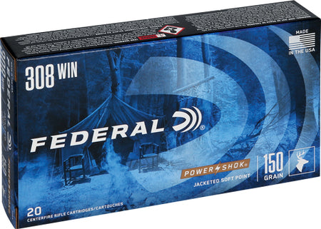 Federal .308 Win PowerShok 150gr JSP Ammo