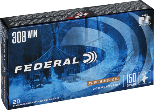 Federal .308 Win PowerShok 150gr JSP Ammo