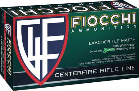 Fiocchi 308MKD Hyperformance Sierra MatchKing Boat Tail Hollow Point 175 Grain .308 Win / 7.62x51mm 2595 fps