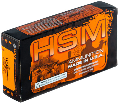 HSM .357 Maximum HORNADY XTP 180gr JHP Ammo