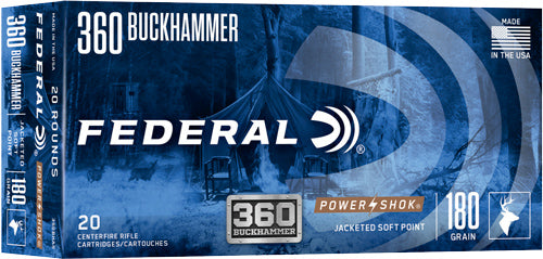 Federal .360 Buckhammer PowerShok 180gr JSP Ammo