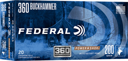 Federal .360 Buckhammer PowerShok 200gr JSP Ammo