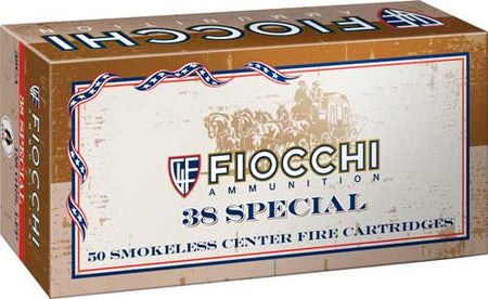 Fiocchi 38CA Cowboy Action Lead Flat Point 158 Grain .38 Special 640 fps